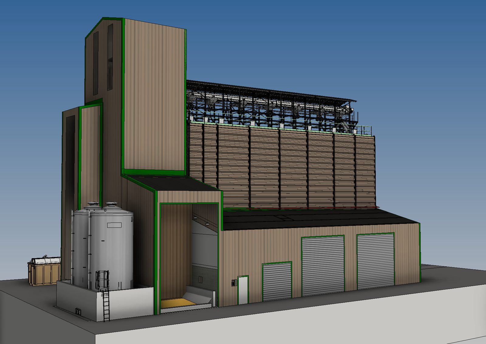 Usine fabrication aliments mash