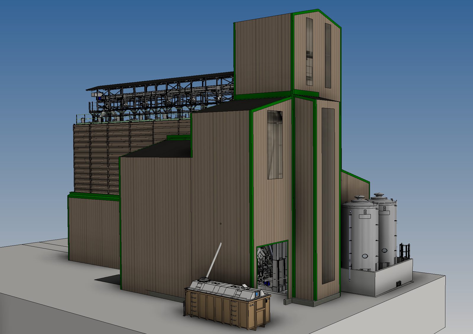 Usine fabrication aliments mash